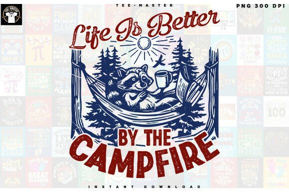Download Vintage Outdoor Raccoon Camp Camping PNG - Vintage Collection