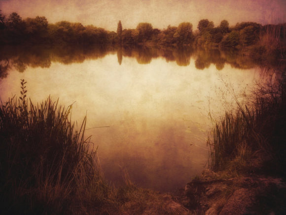 Download Scenic View over Lake with Vintage Filter - Vintage Collection